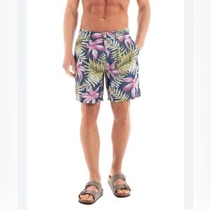 Scotch & Soda Tropical Printed Pleated Loose Fit Shorts